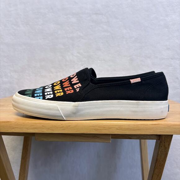 KED'S Double Decker "Empower" Black Slip-On Sneakers Women's Size 9 - Picture 5 of 11
